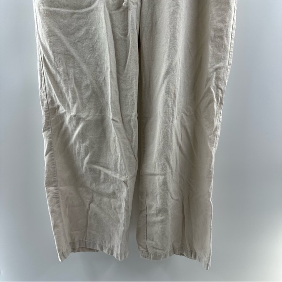 Old Navy Cream Beige Linen Drawstring Pants – Size M - Picture 4 of 8